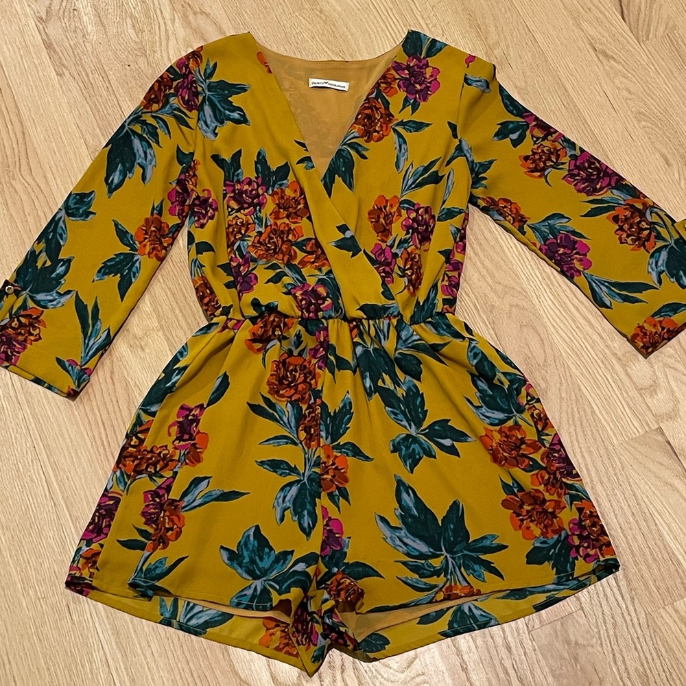 Mustard Floral Romper